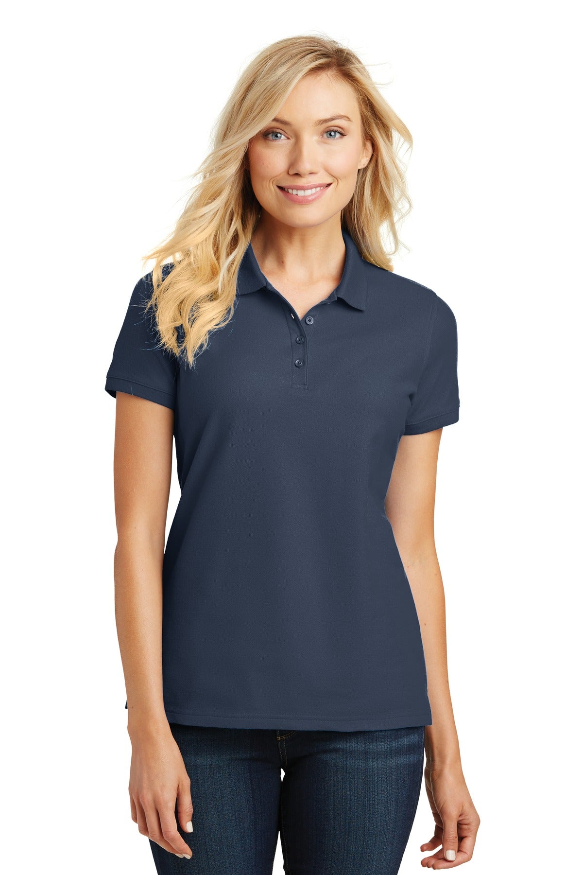 Port Authority Women's Core Classic Pique Polo - River Blue Navy
