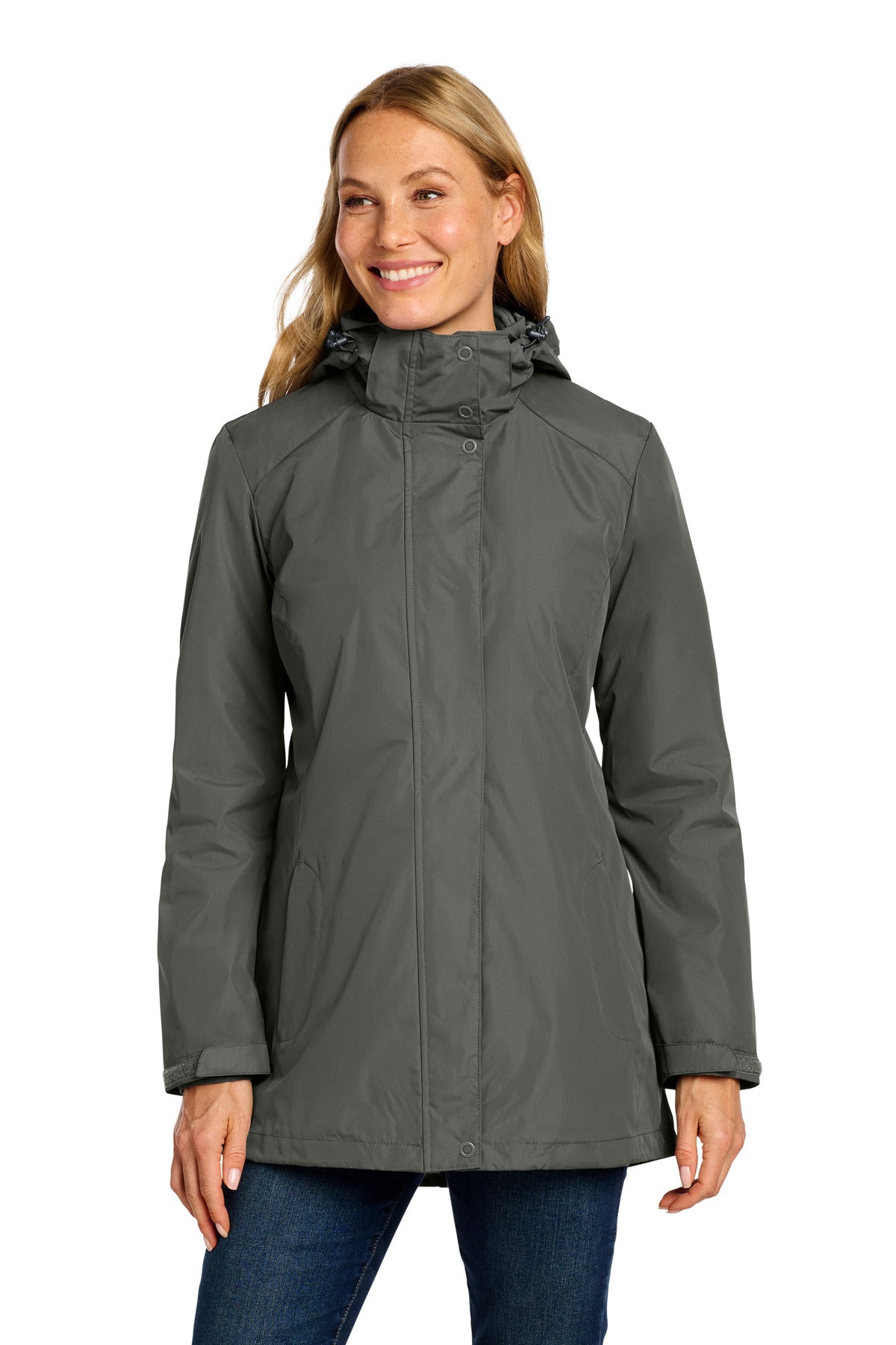 Port Authority Women's All-Weather 3-in-1 Jacket - Storm Grey