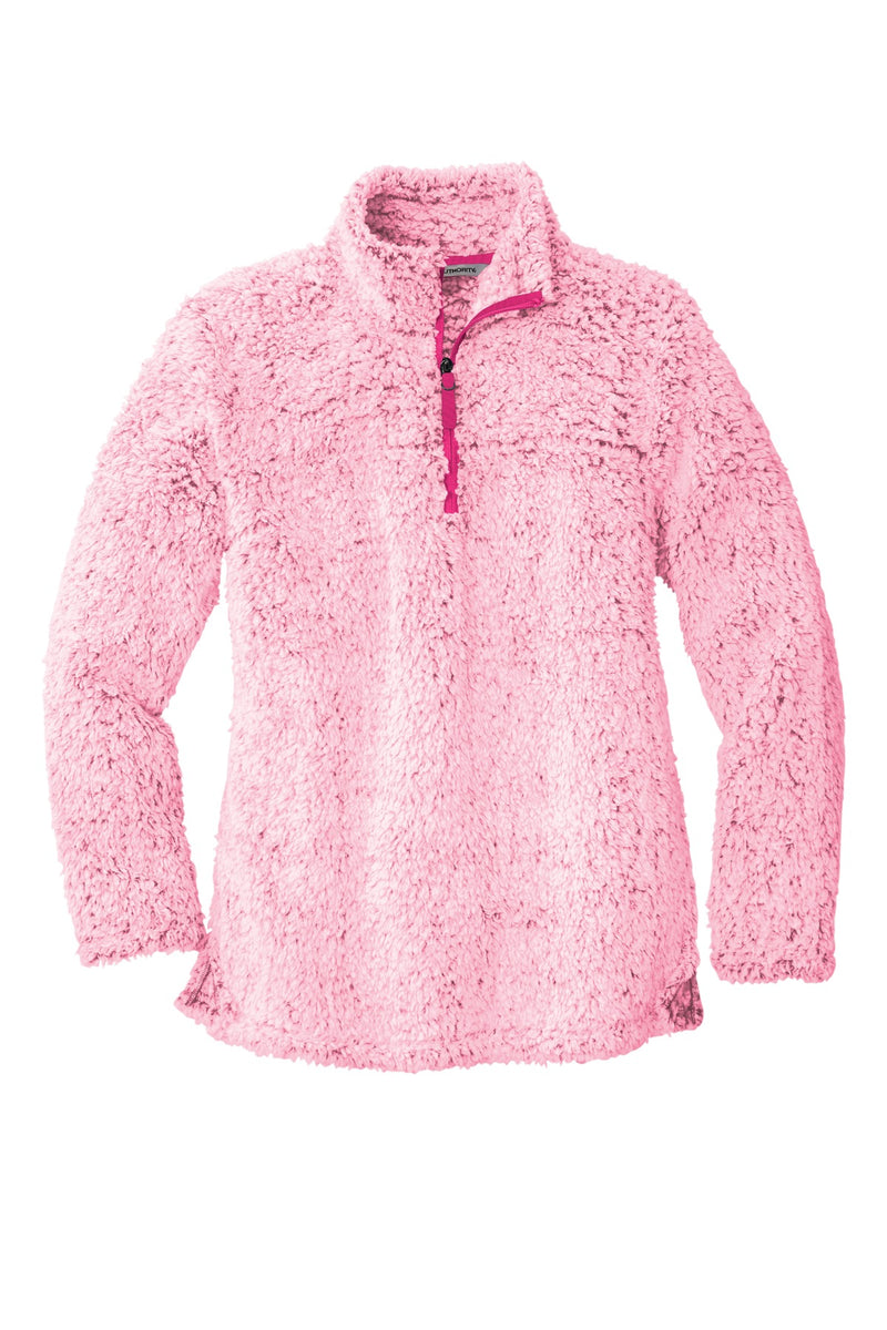 Port Authority Women's Cozy 1/4-Zip Fleece - Pop Raspberry Heather