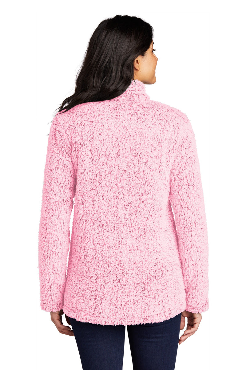 Port Authority Women's Cozy 1/4-Zip Fleece - Pop Raspberry Heather