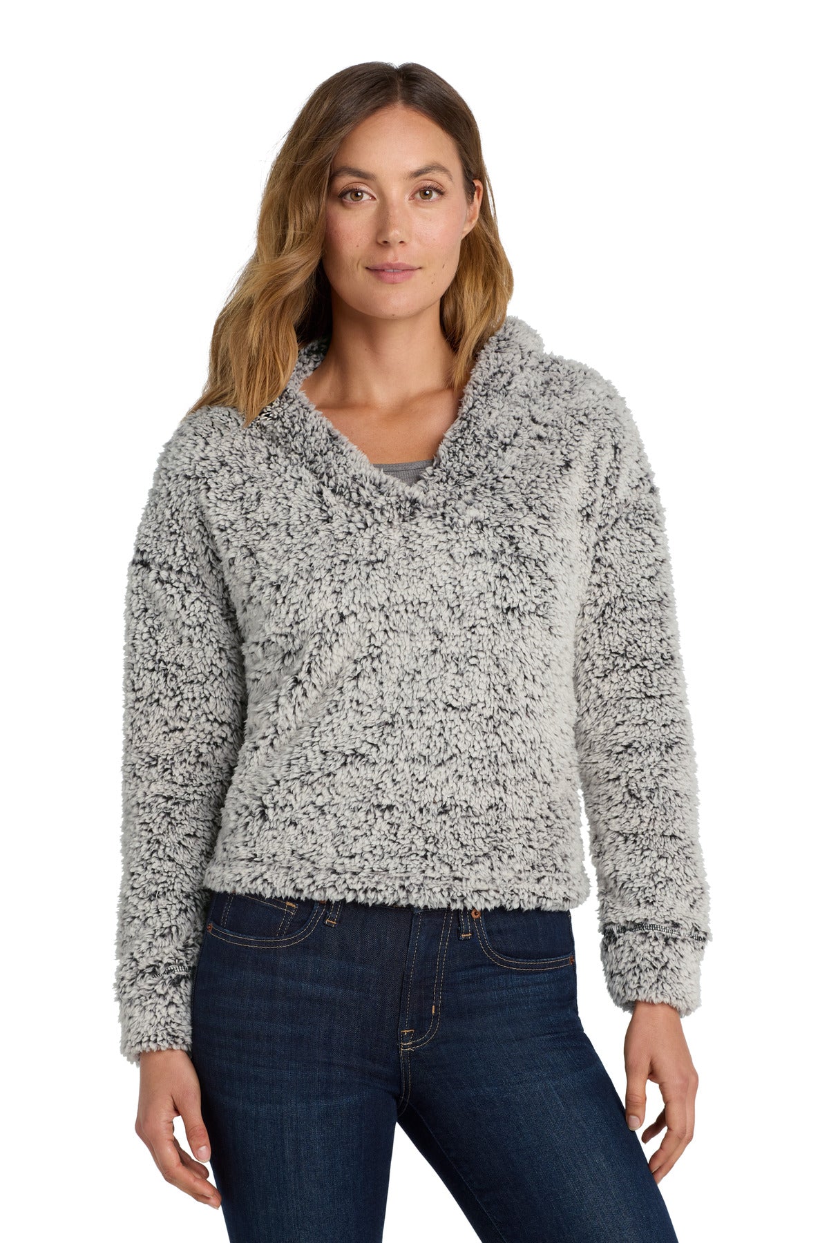 Port Authority  Women's Cozy Fleece Hoodie - Grey Heather