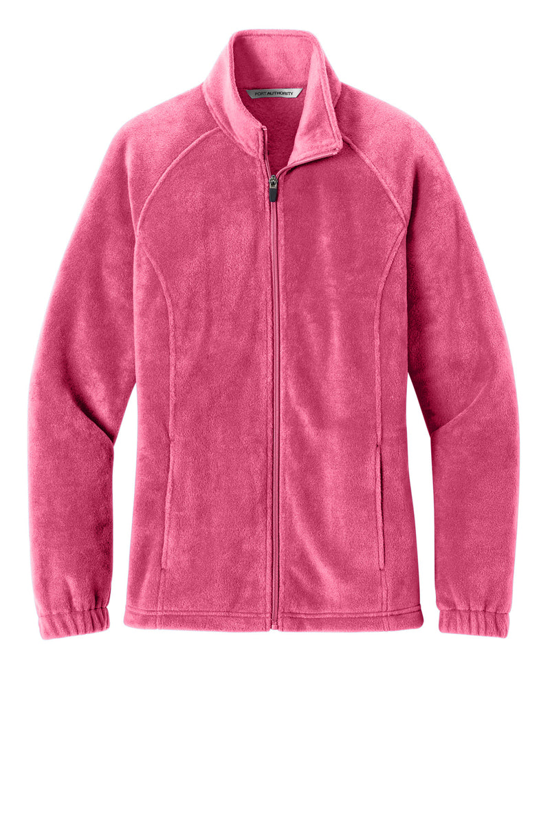 Port Authority Women's Plush Fleece Full-Zip Jacket - Awareness Pink