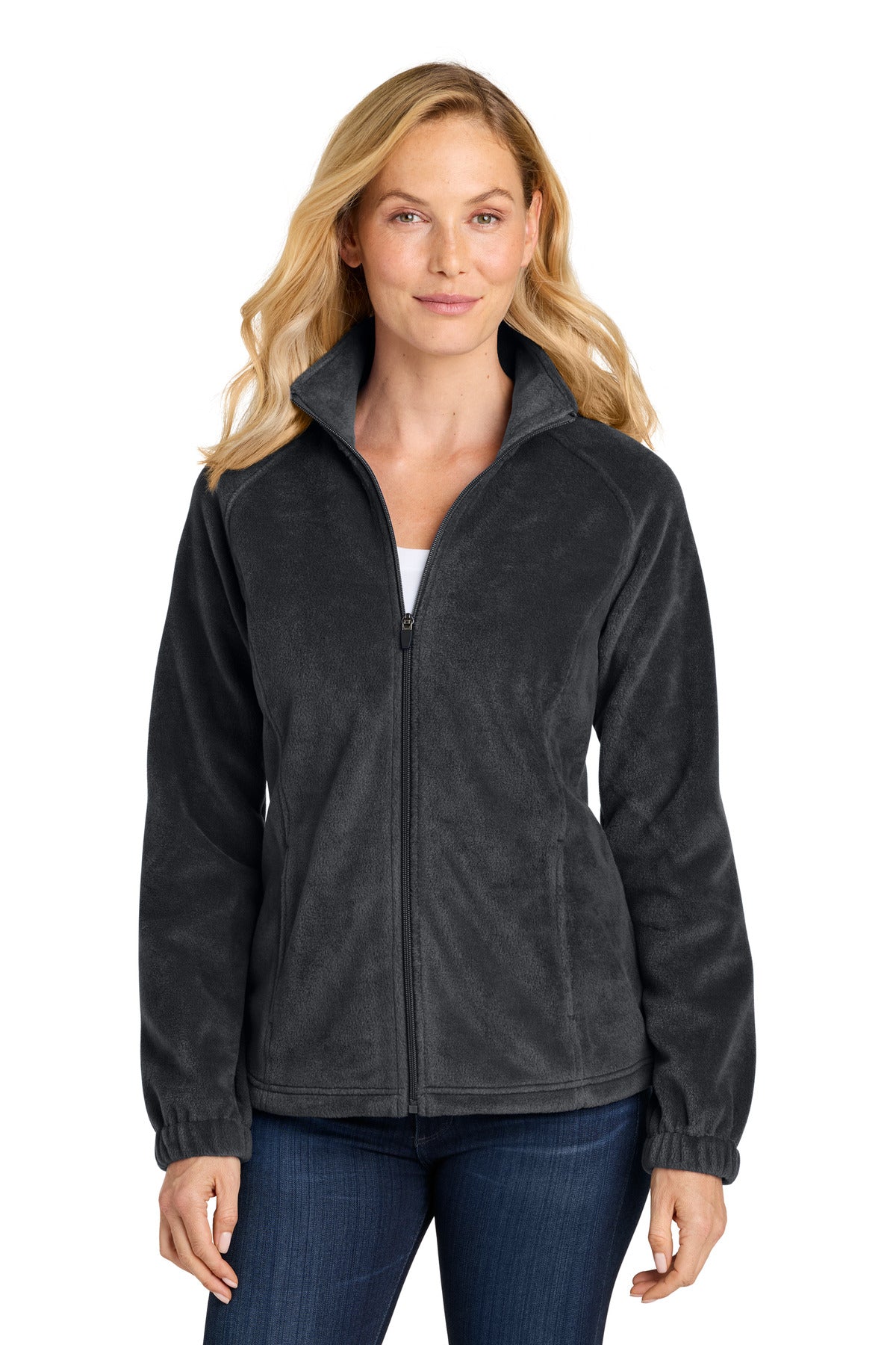 Port Authority Women's Plush Fleece Full-Zip Jacket - Black