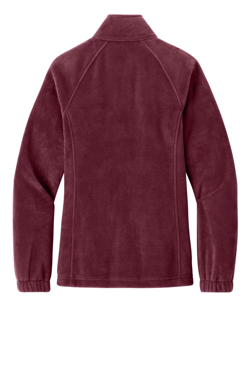 Port Authority Women's Plush Fleece Full-Zip Jacket - Club Burgundy
