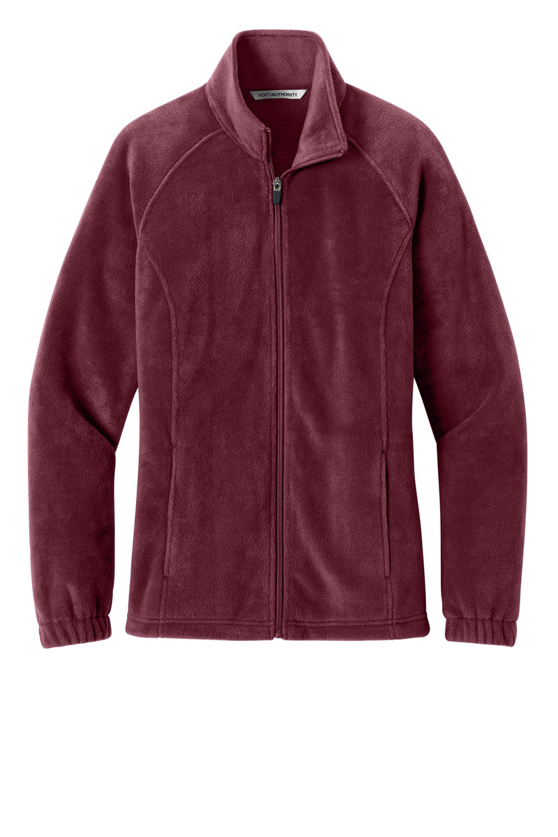 Port Authority Women's Plush Fleece Full-Zip Jacket - Club Burgundy