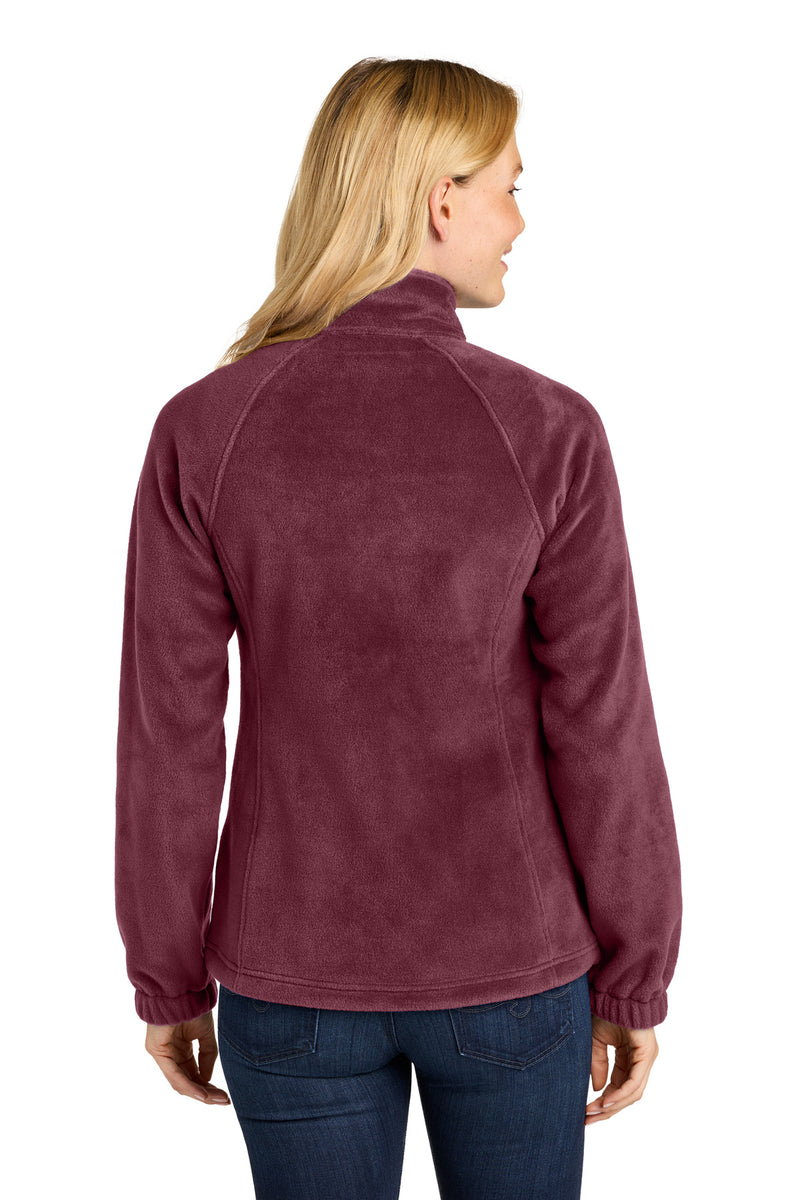Port Authority Women's Plush Fleece Full-Zip Jacket - Club Burgundy