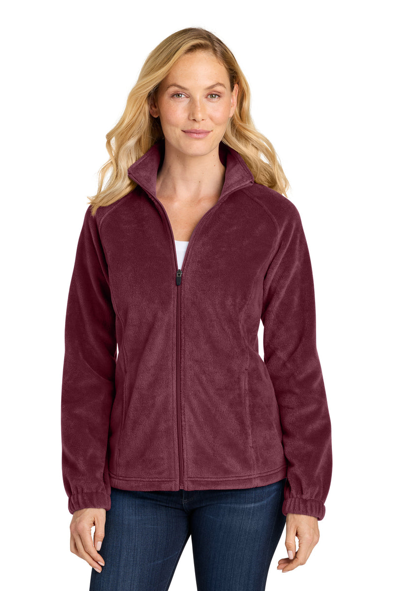 Port Authority Women's Plush Fleece Full-Zip Jacket - Club Burgundy
