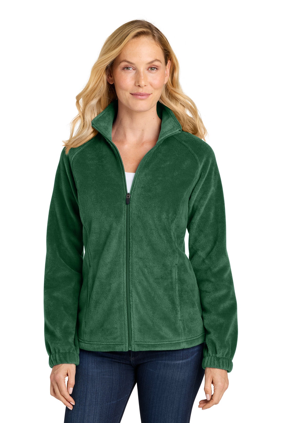 Port Authority Women's Plush Fleece Full-Zip Jacket - Dark Green