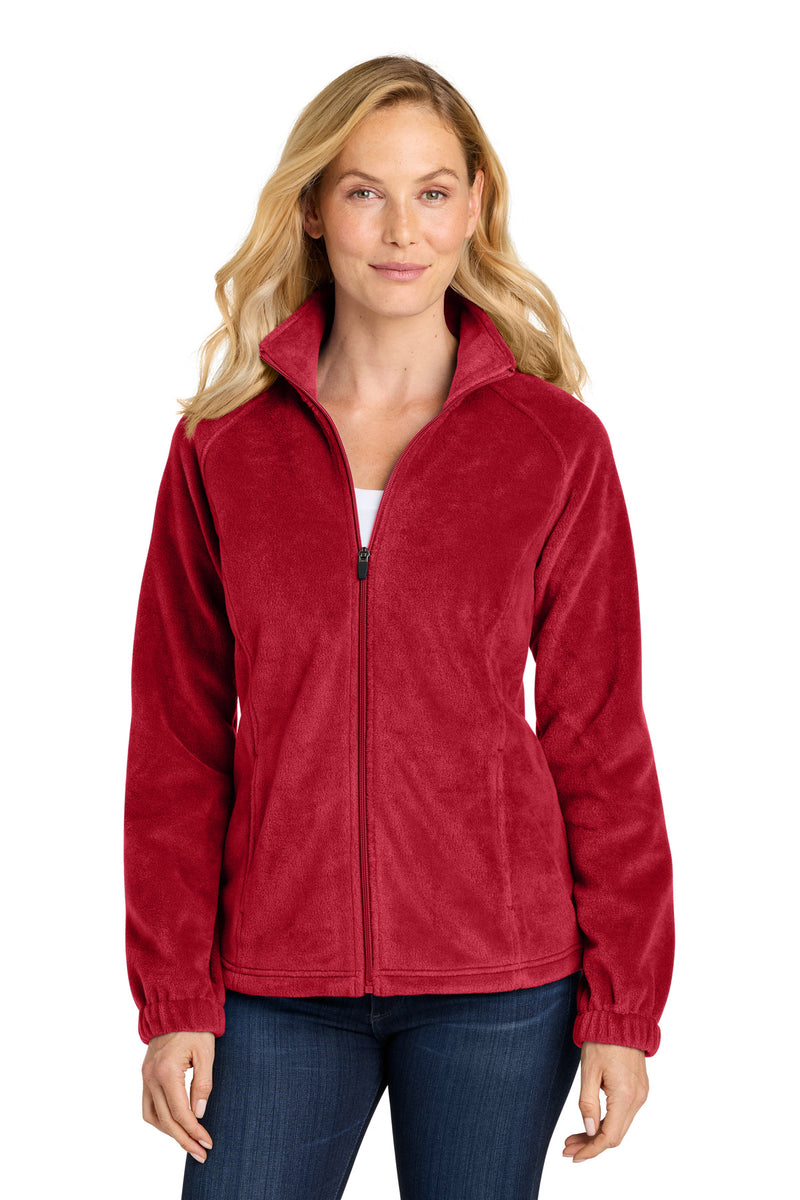 Port Authority Women's Plush Fleece Full-Zip Jacket - Rich Red