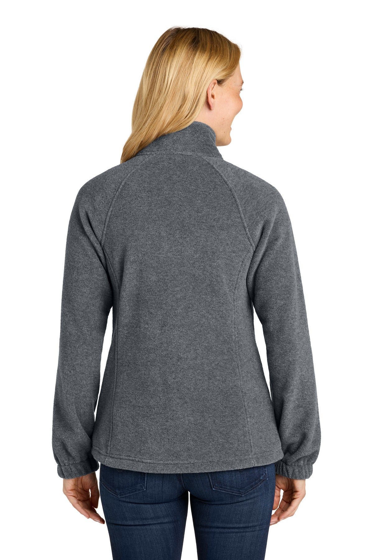 Port Authority Women's Plush Fleece Full-Zip Jacket - Storm Grey Heather