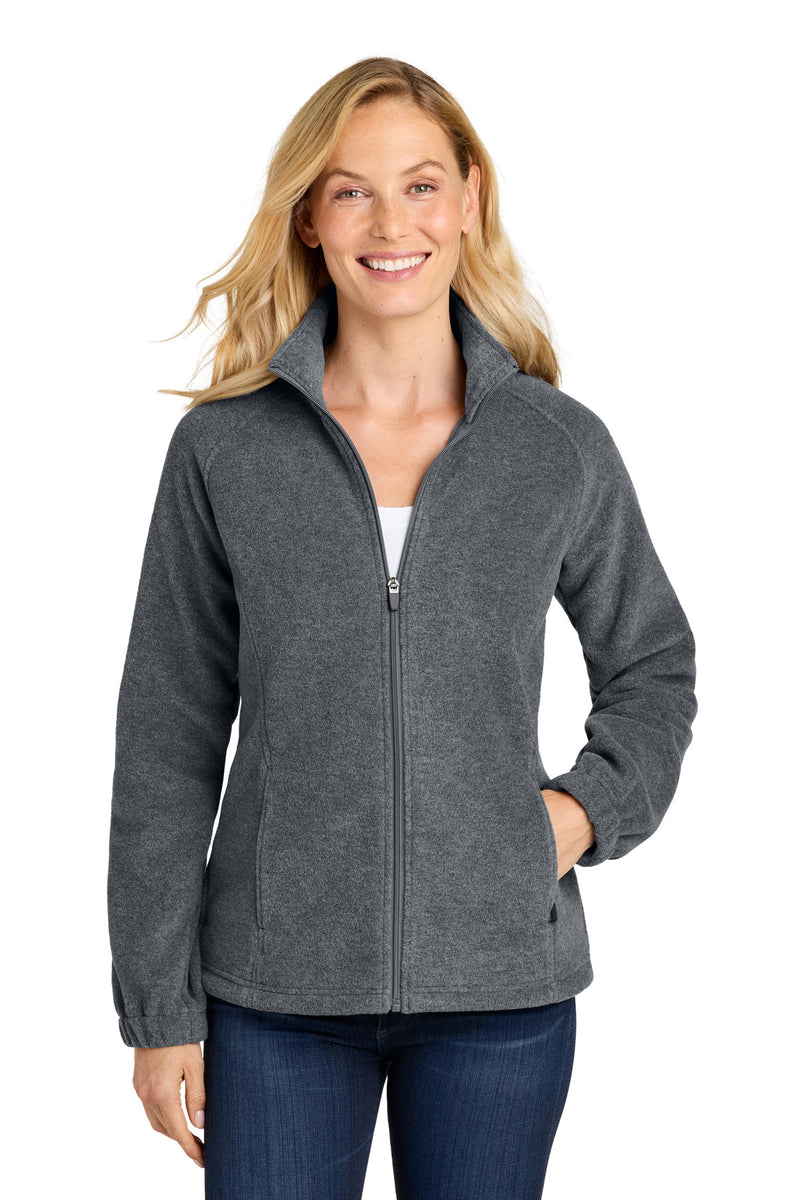 Port Authority Women's Plush Fleece Full-Zip Jacket - Storm Grey Heather
