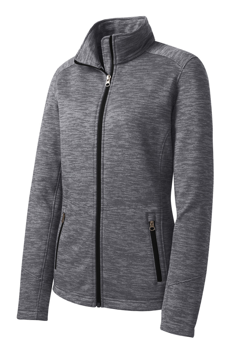 Port Authority Women's Digi Stripe Fleece Jacket - Black
