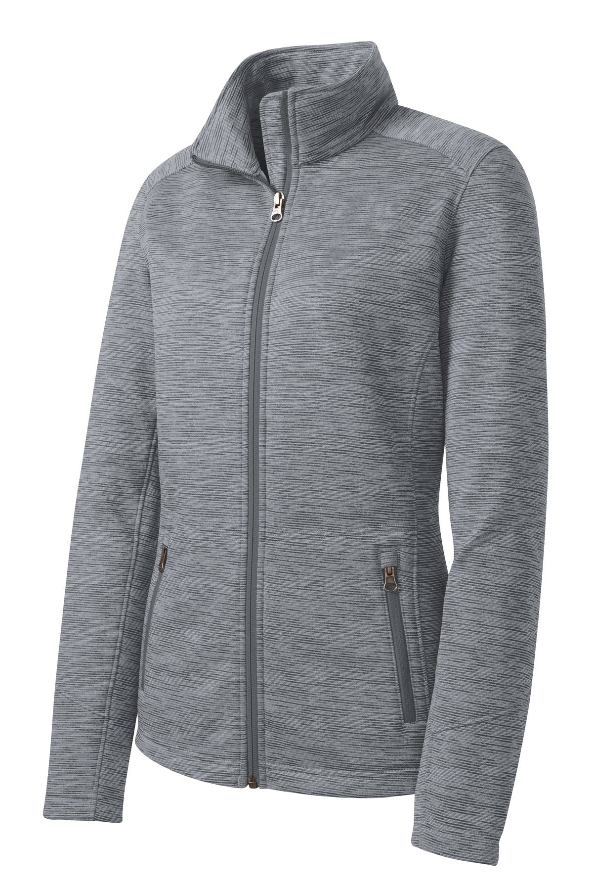 Port Authority Women's Digi Stripe Fleece Jacket - Grey