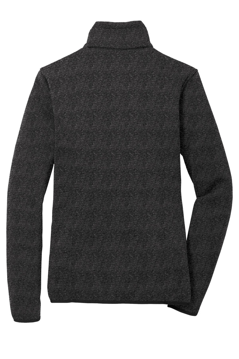 Port Authority Women's Sweater Fleece Jacket - Black Heather