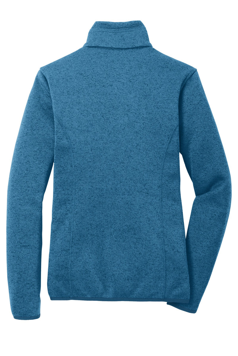 Port Authority Women's Sweater Fleece Jacket - Medium Blue Heather