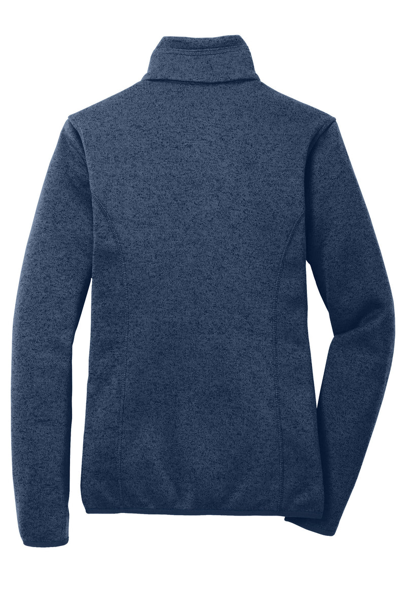 Port Authority Women's Sweater Fleece Jacket - River Blue Navy Heather