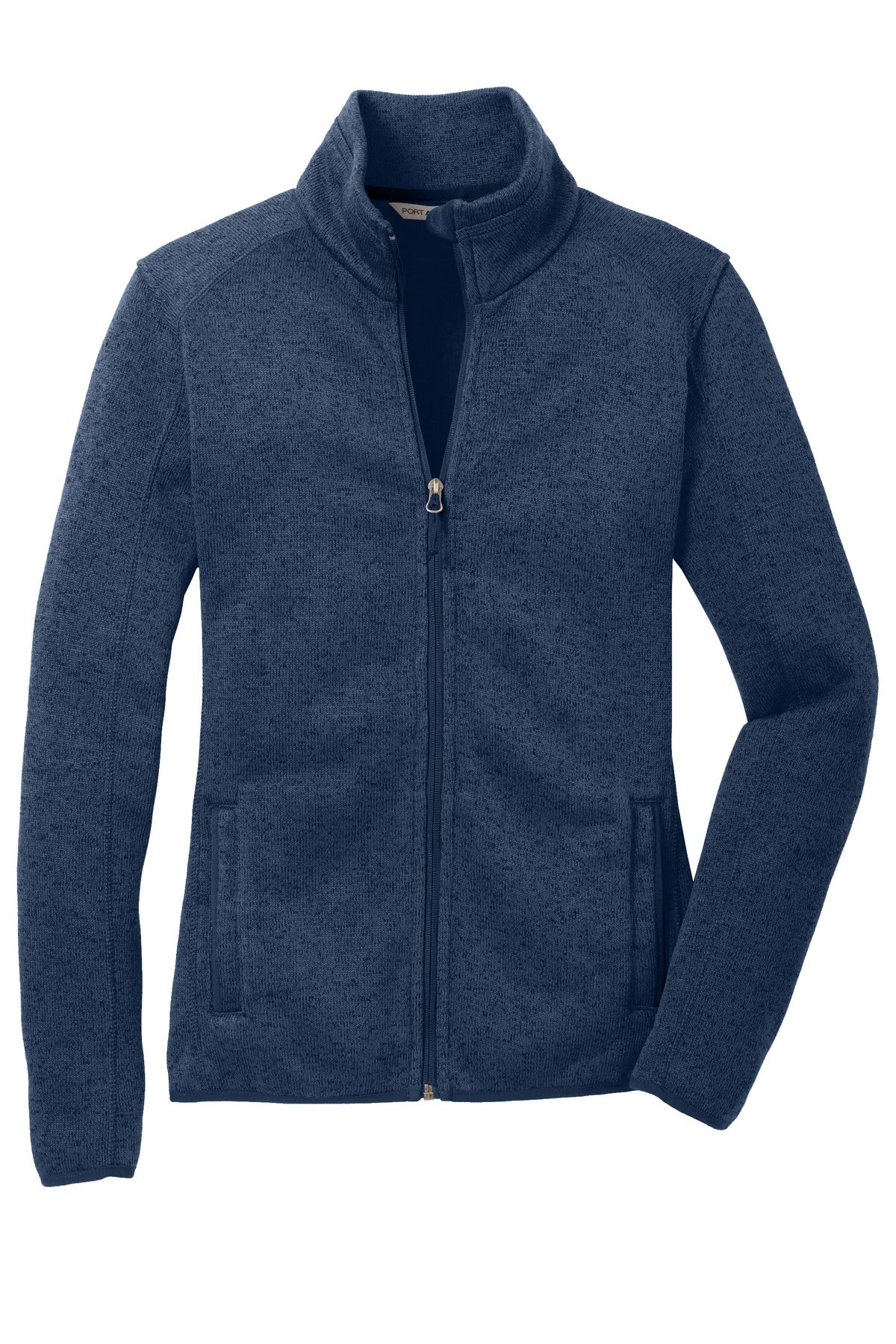 Port Authority Women's Sweater Fleece Jacket - River Blue Navy Heather