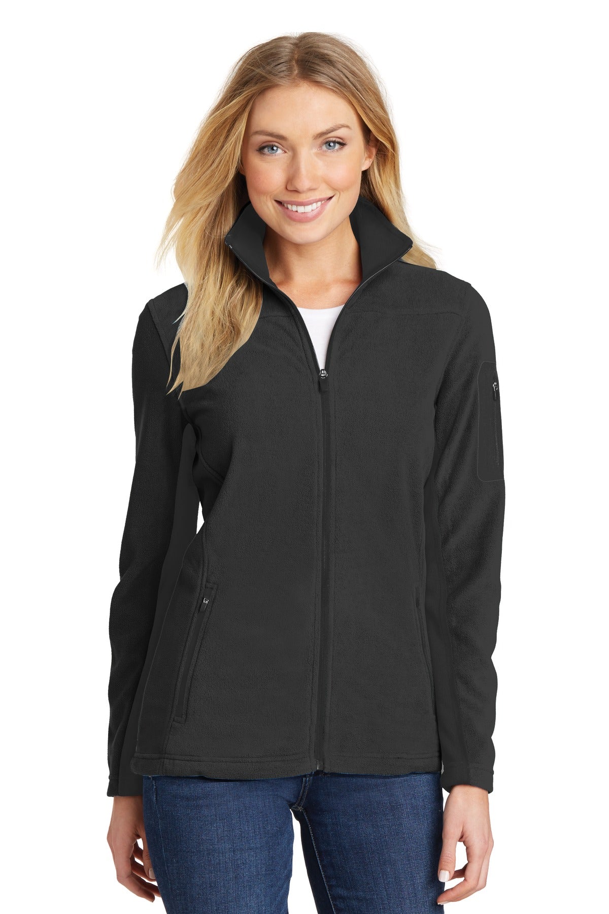 Port Authority Women's Summit Fleece Full-Zip Jacket - Black/ Black