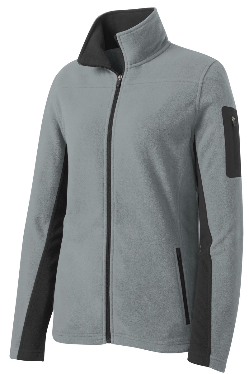 Port Authority Women's Summit Fleece Full-Zip Jacket - Frost Grey/ Magnet