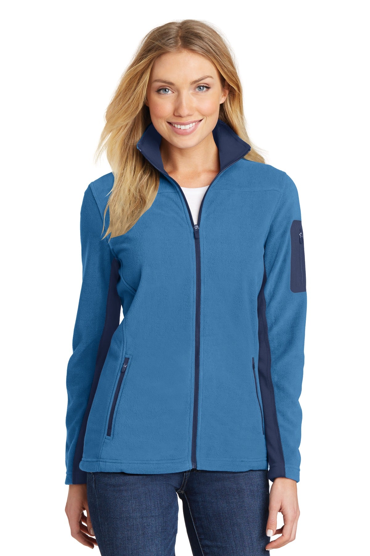 Port Authority Women's Summit Fleece Full-Zip Jacket - Regal Blue/ Dress Blue Navy