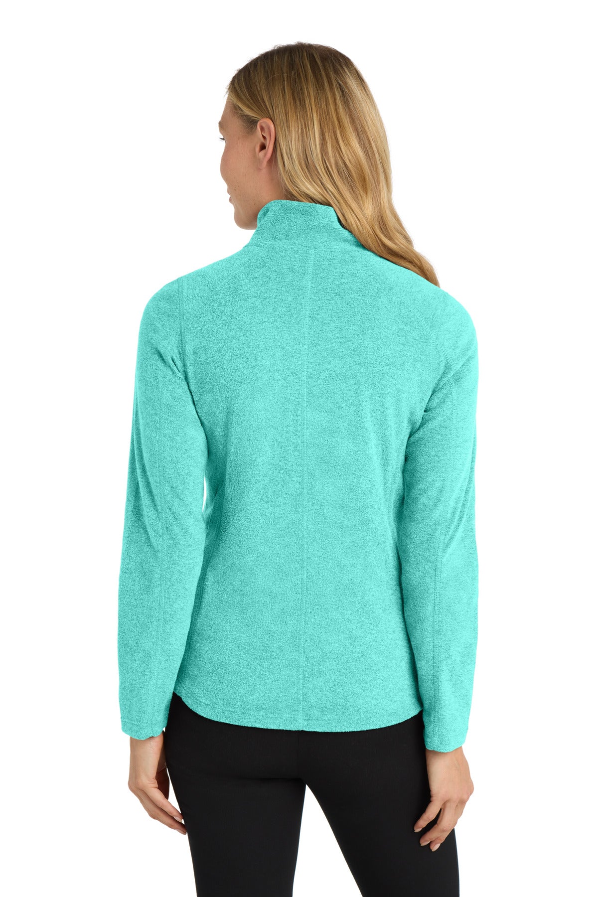 Port Authority Women's Heather Microfleece Full-Zip Jacket - Aqua Green Heather