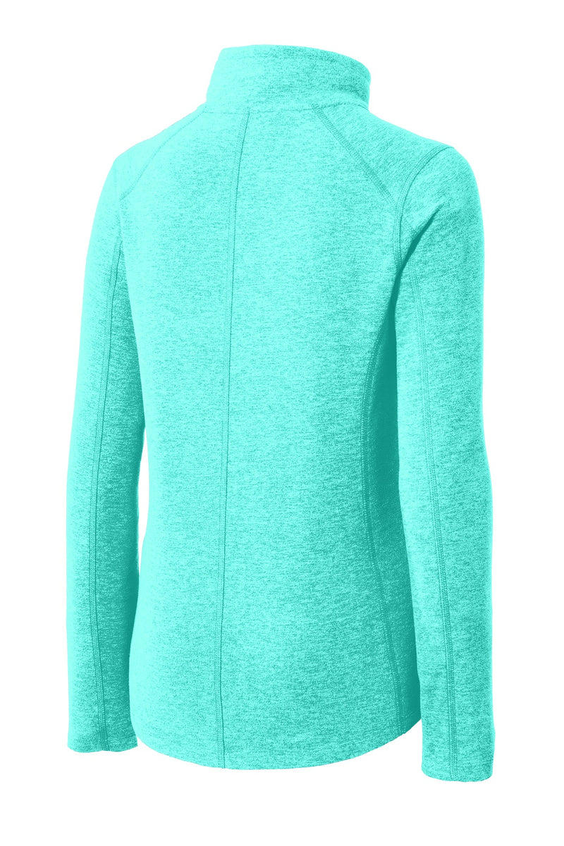 Port Authority Women's Heather Microfleece Full-Zip Jacket - Aqua Green Heather