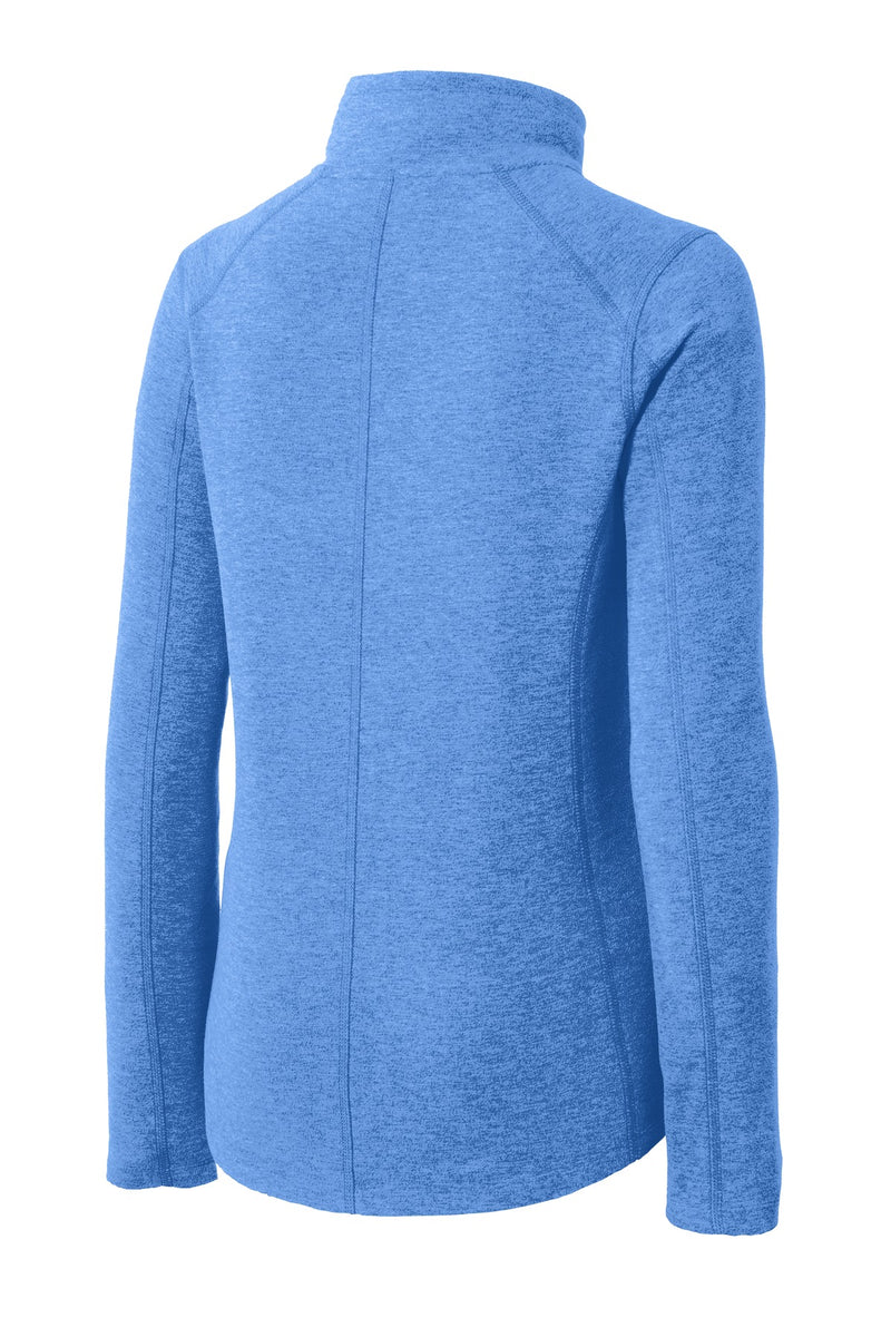Port Authority Women's Heather Microfleece Full-Zip Jacket - Light Royal Heather