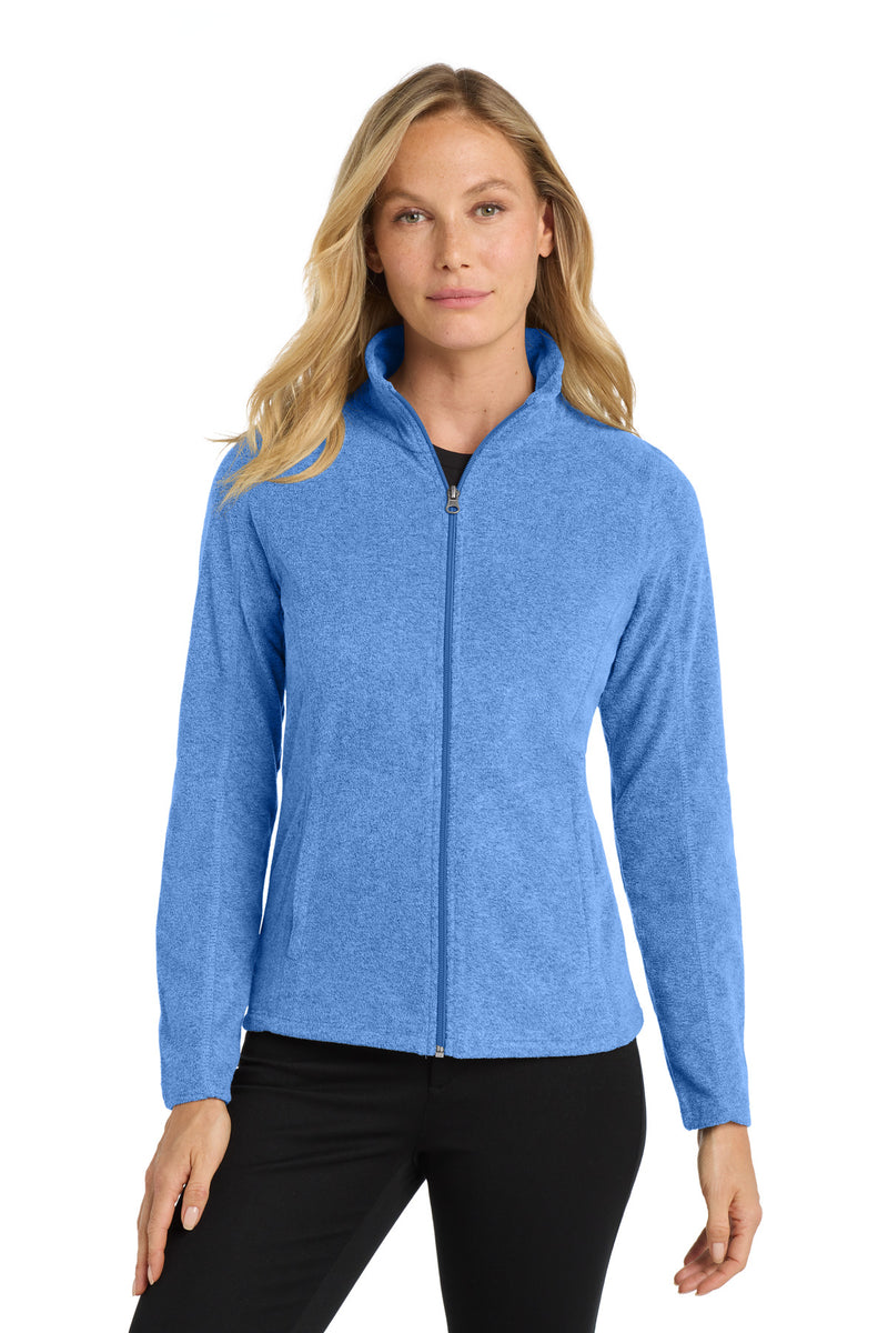 Port Authority Women's Heather Microfleece Full-Zip Jacket - Light Royal Heather