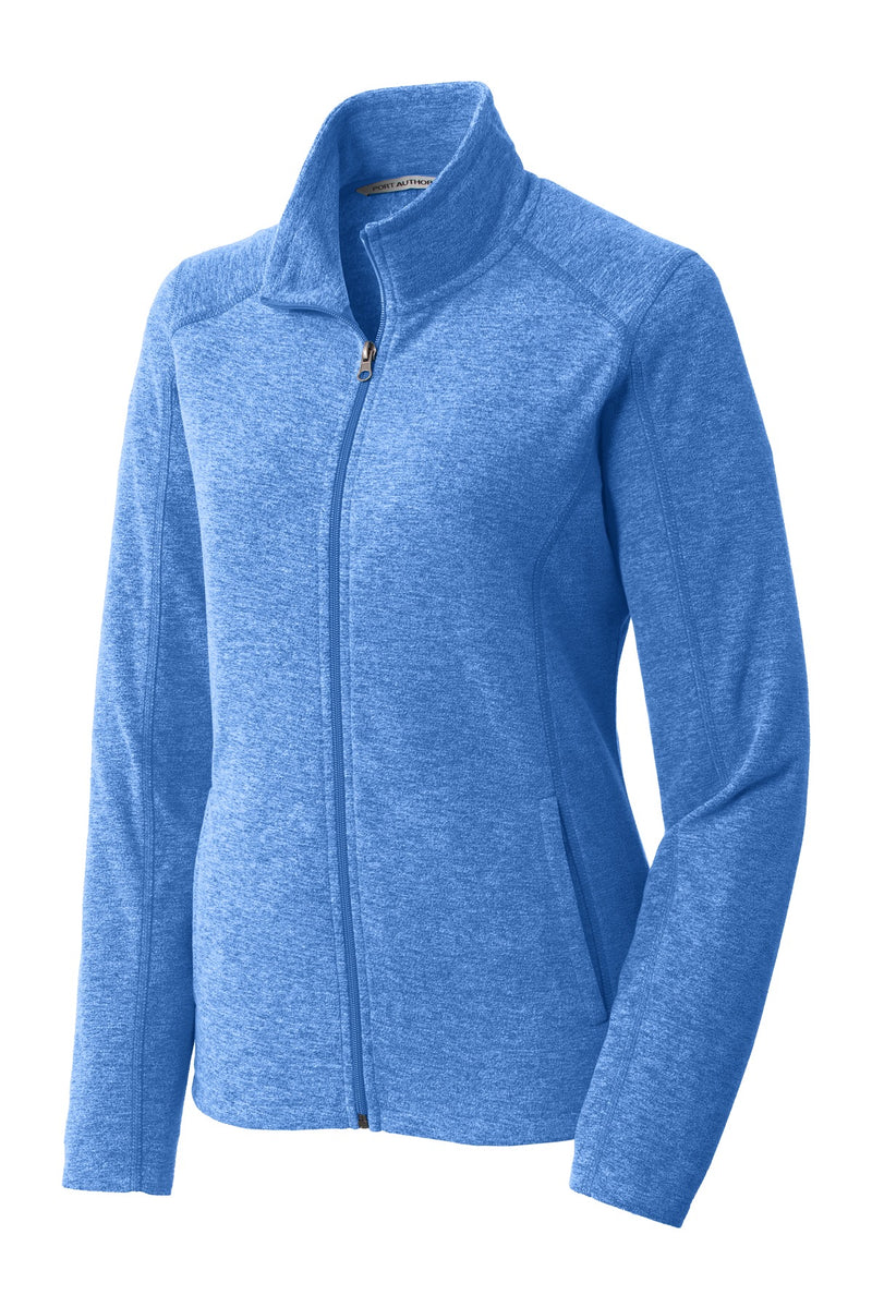 Port Authority Women's Heather Microfleece Full-Zip Jacket - Light Royal Heather