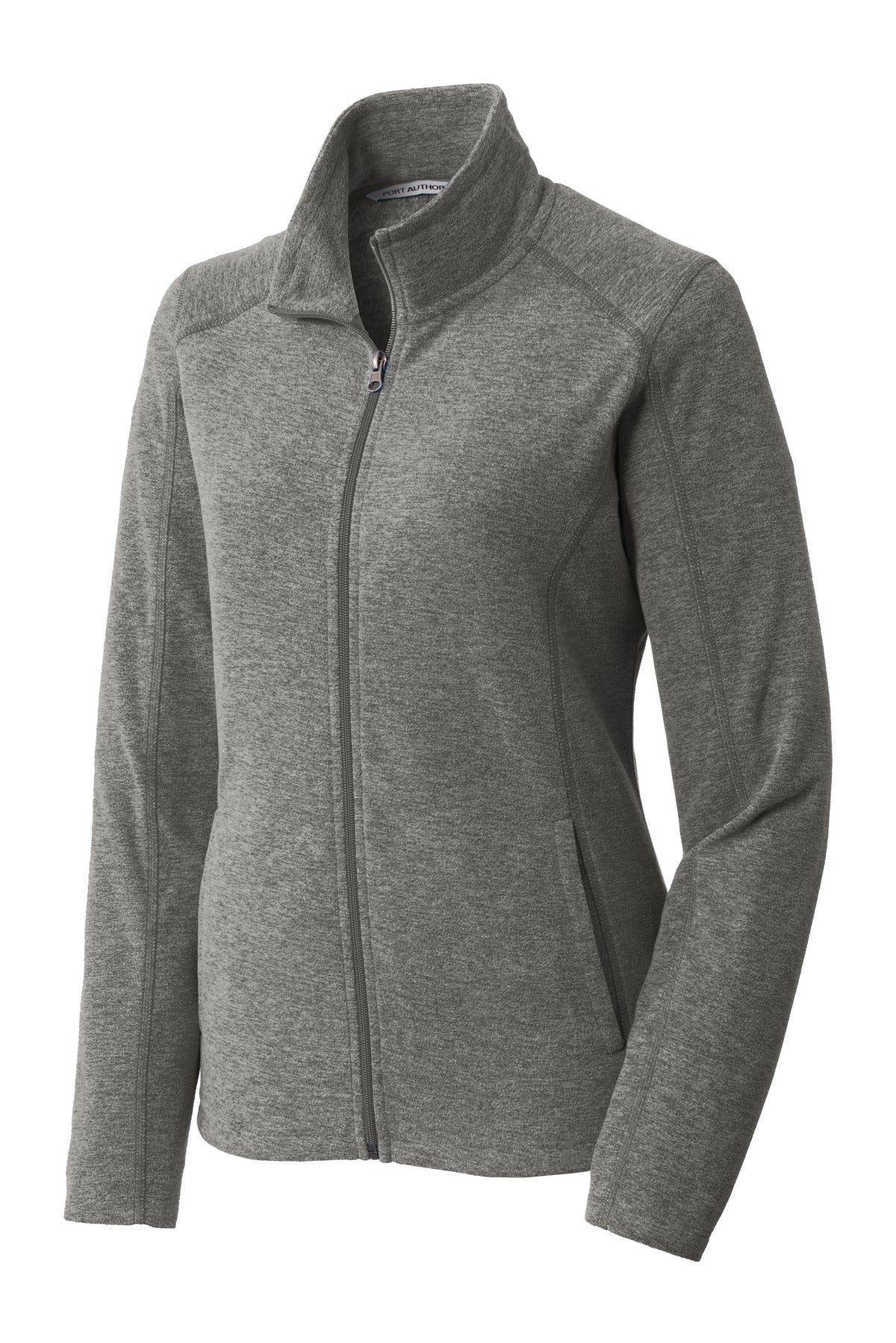 Port Authority Women's Heather Microfleece Full-Zip Jacket - Pearl Grey Heather