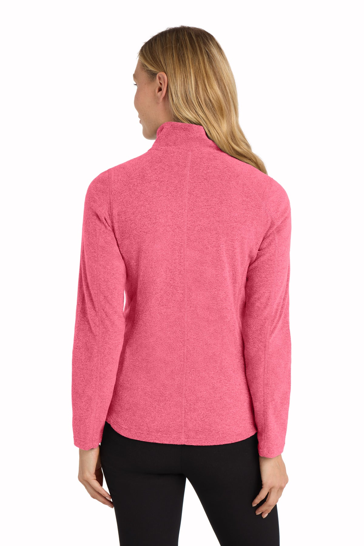 Port Authority Women's Heather Microfleece Full-Zip Jacket - Pink Raspberry Heather