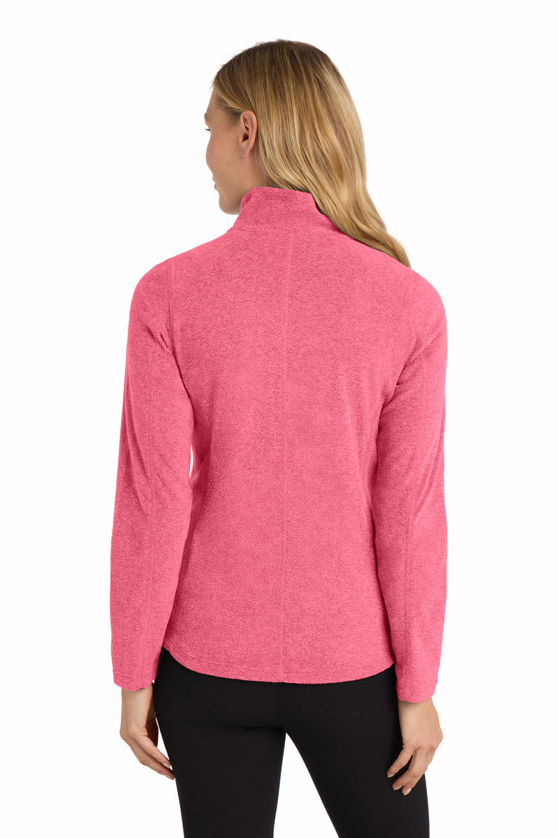 Port Authority Women's Heather Microfleece Full-Zip Jacket - Pink Raspberry Heather