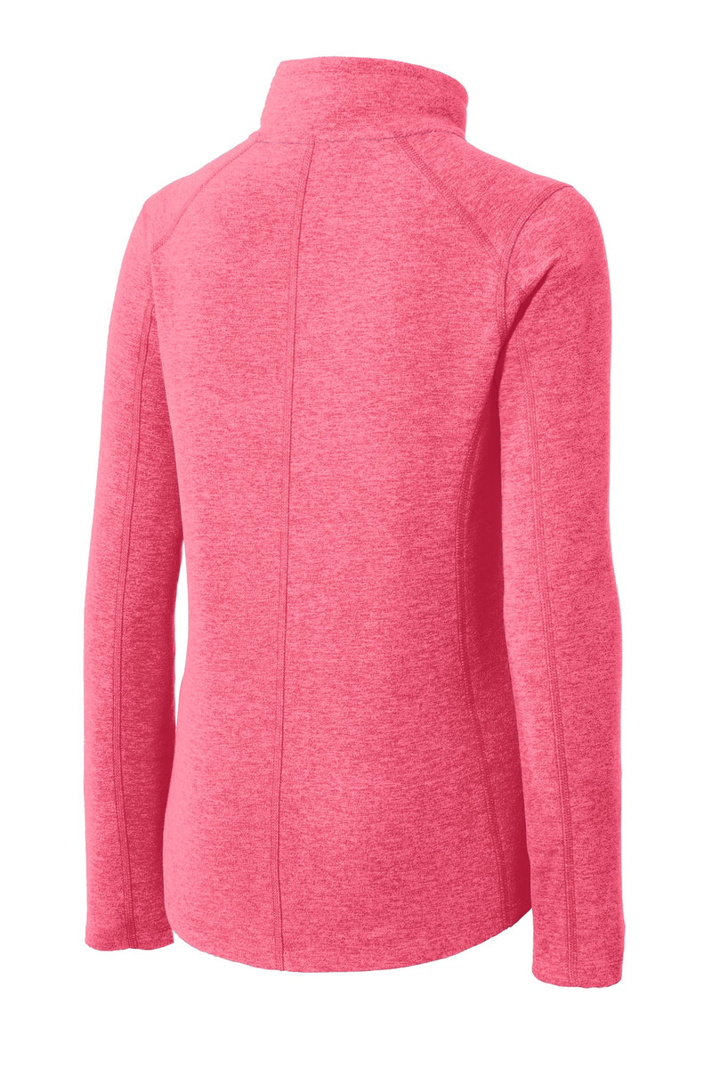 Port Authority Women's Heather Microfleece Full-Zip Jacket - Pink Raspberry Heather
