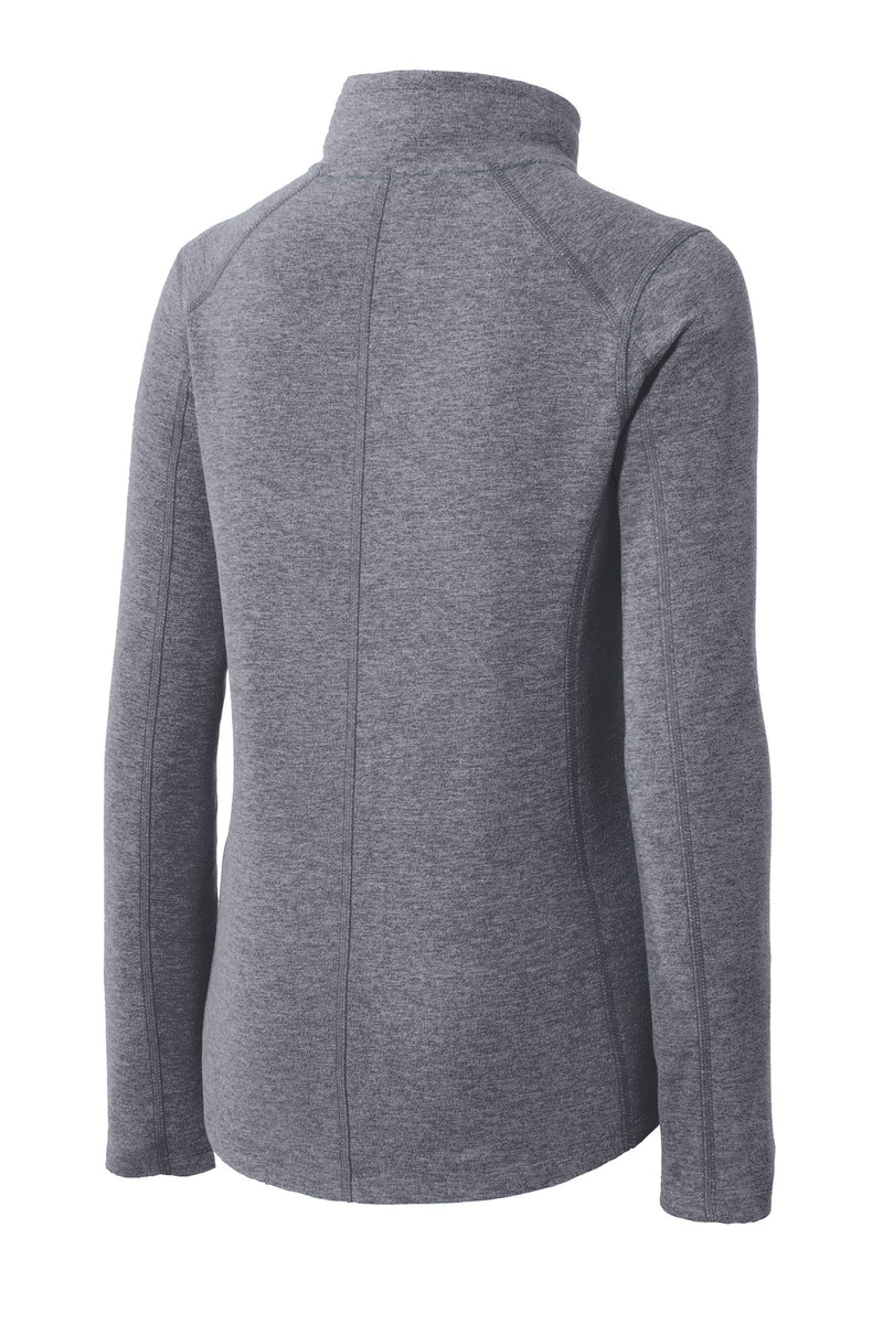 Port Authority Women's Heather Microfleece Full-Zip Jacket - True Navy Heather