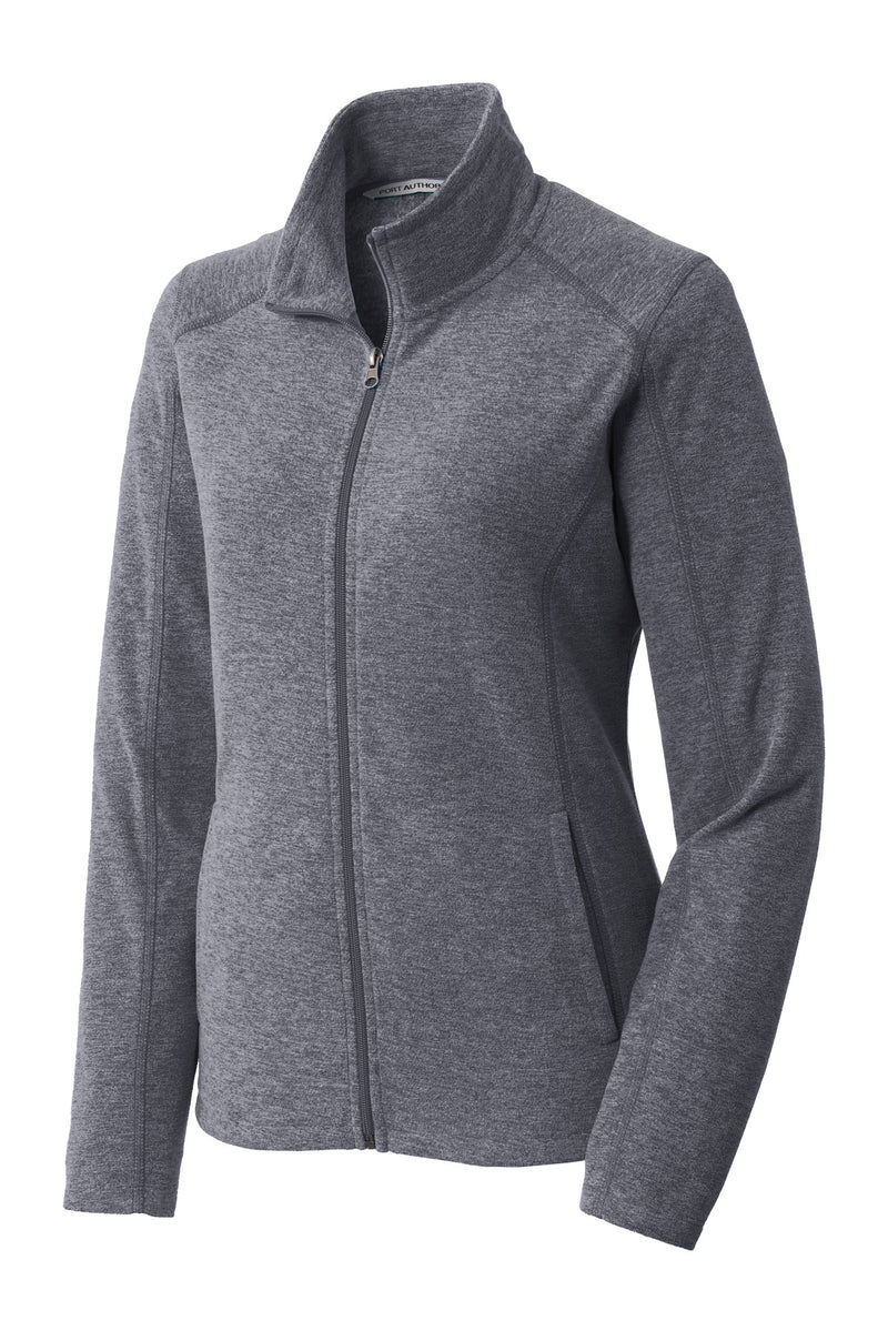 Port Authority Women's Heather Microfleece Full-Zip Jacket - True Navy Heather
