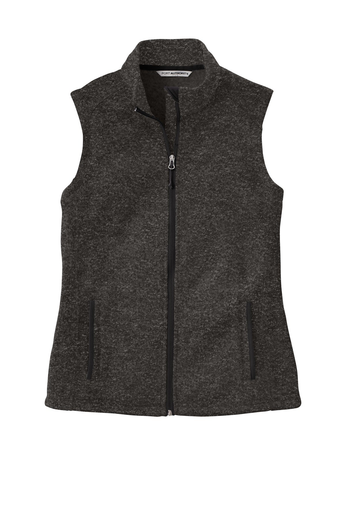 Port Authority  Women's Sweater Fleece Vest - Black Heather