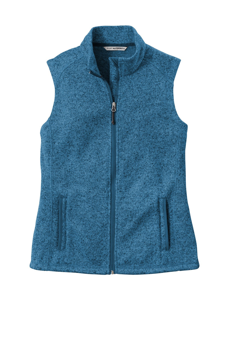 Port Authority  Women's Sweater Fleece Vest - Medium Blue Heather