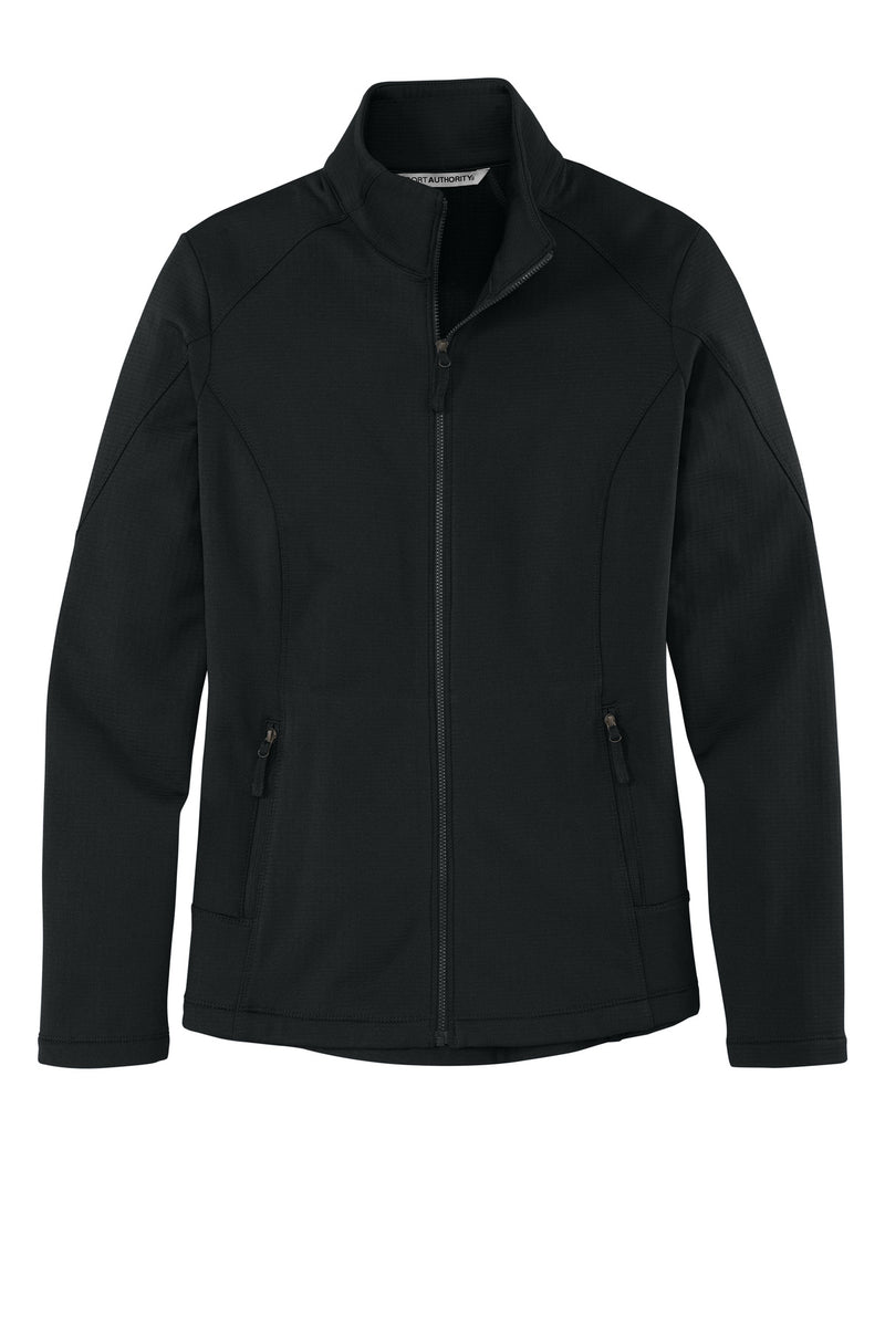 Port Authority  Women's Grid Fleece Jacket - Deep Black