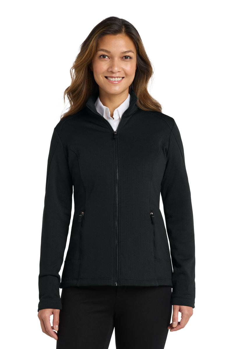 Port Authority  Women's Grid Fleece Jacket - Deep Black