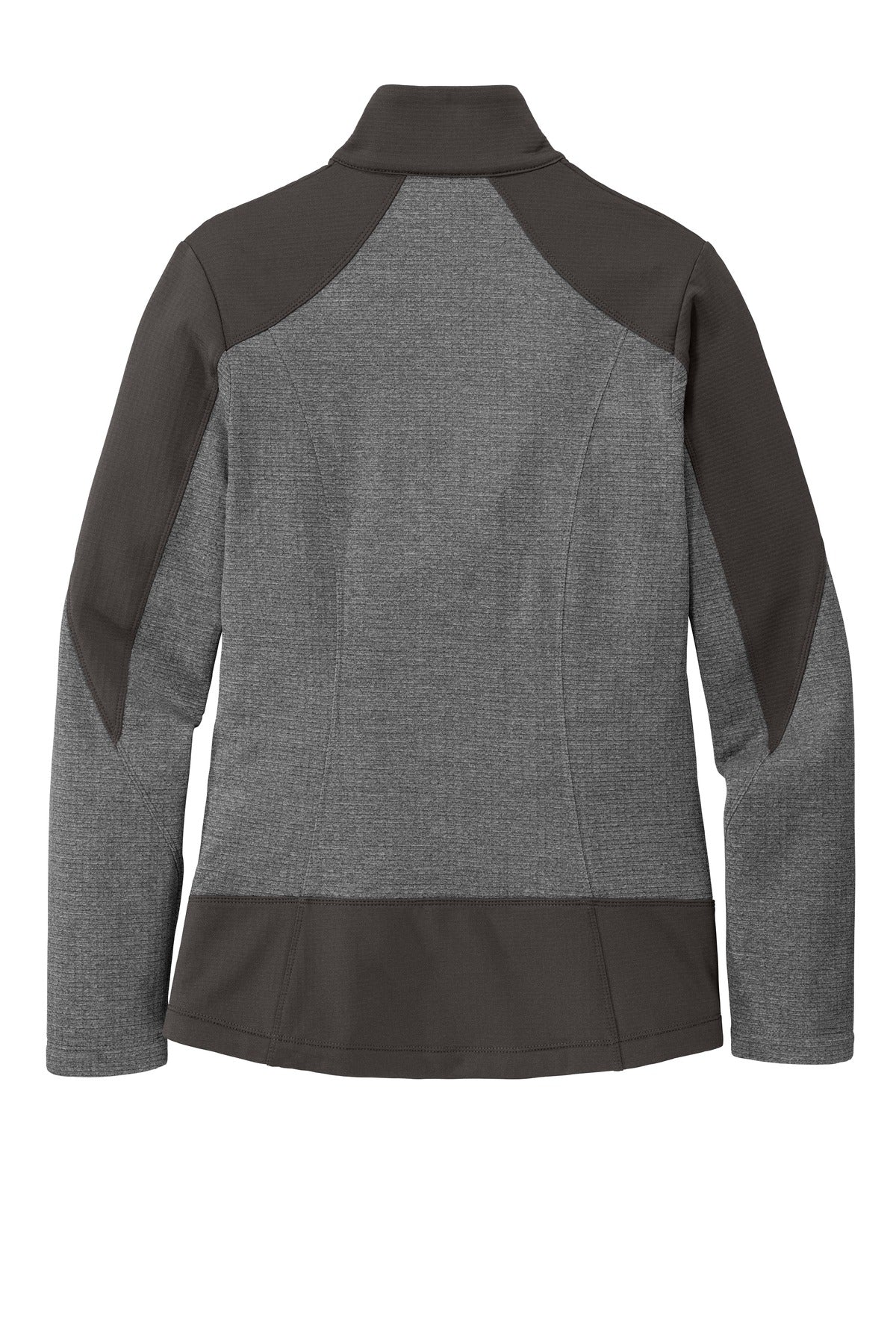 Port Authority  Women's Grid Fleece Jacket - Grey Smoke Heather/ Grey Smoke
