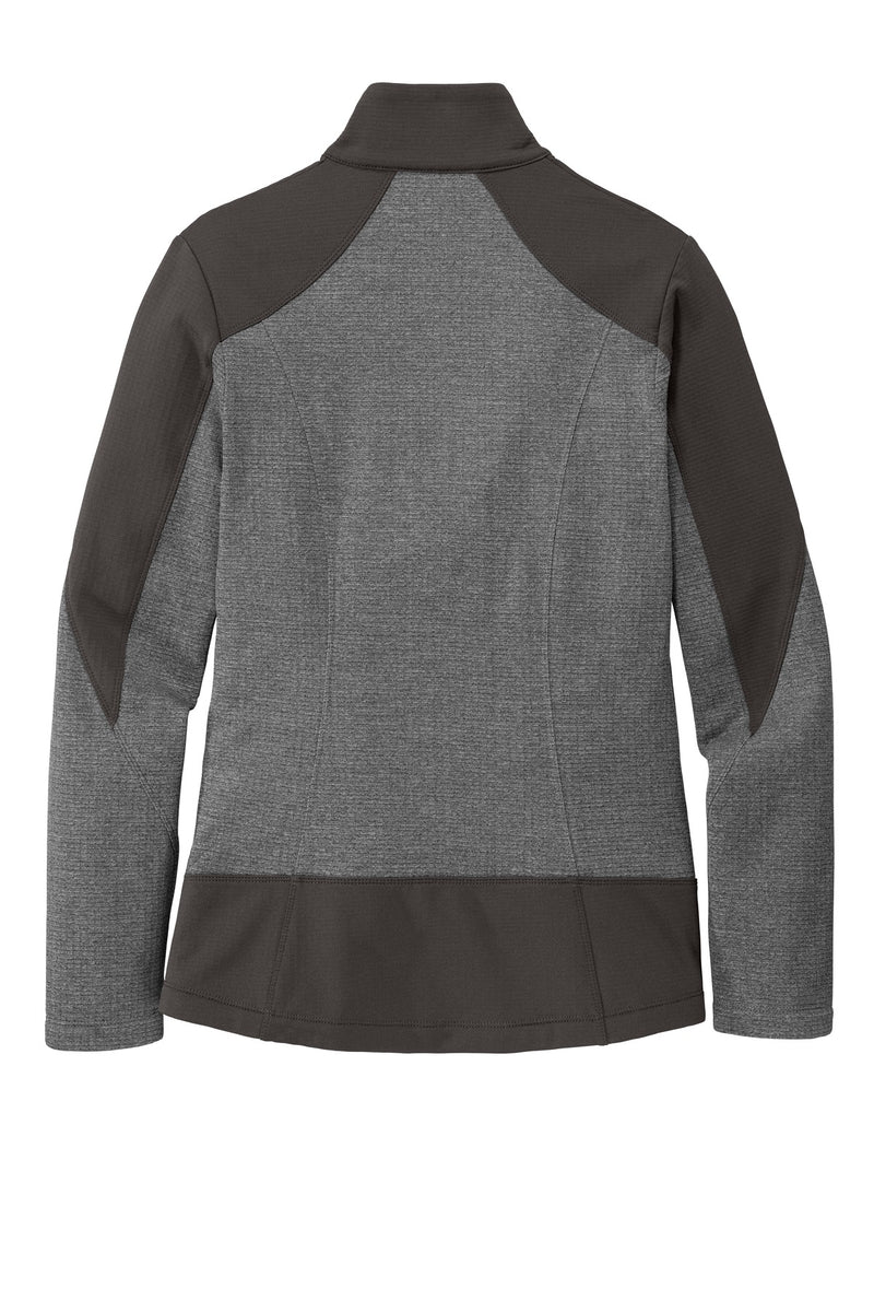 Port Authority  Women's Grid Fleece Jacket - Grey Smoke Heather/ Grey Smoke