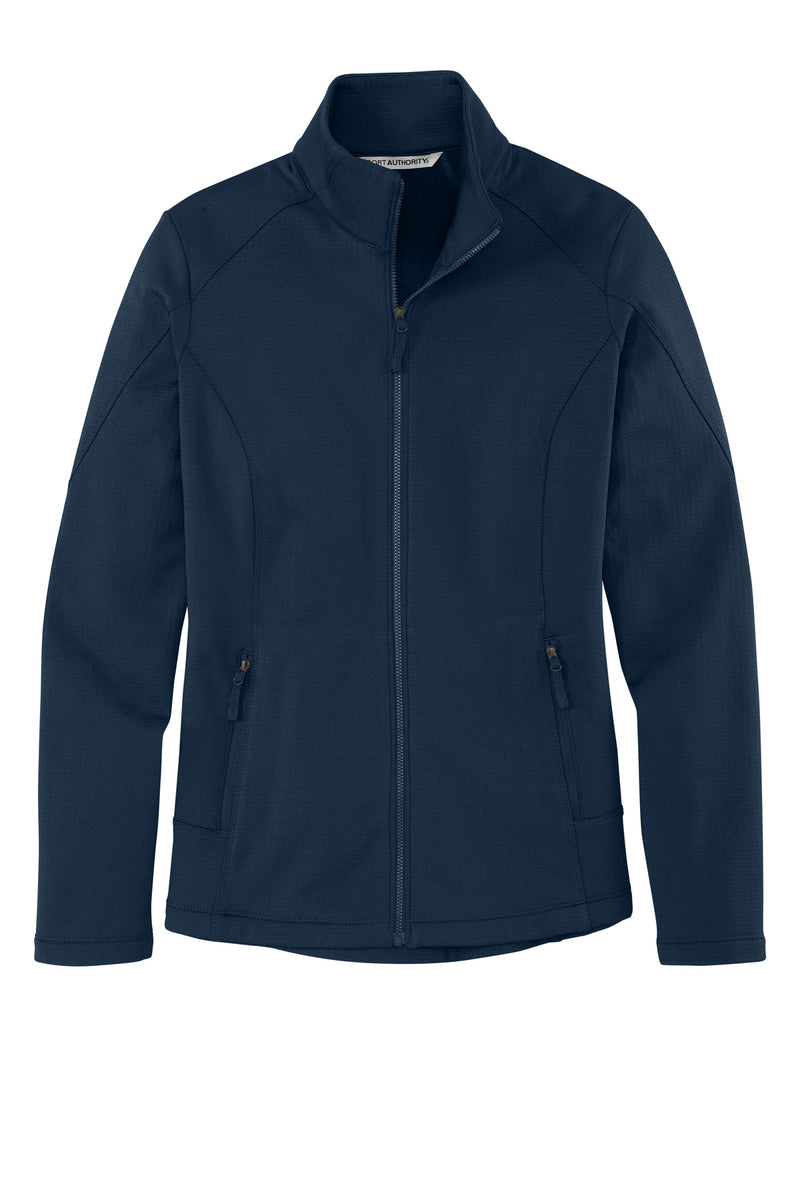 Port Authority  Women's Grid Fleece Jacket - River Blue Navy