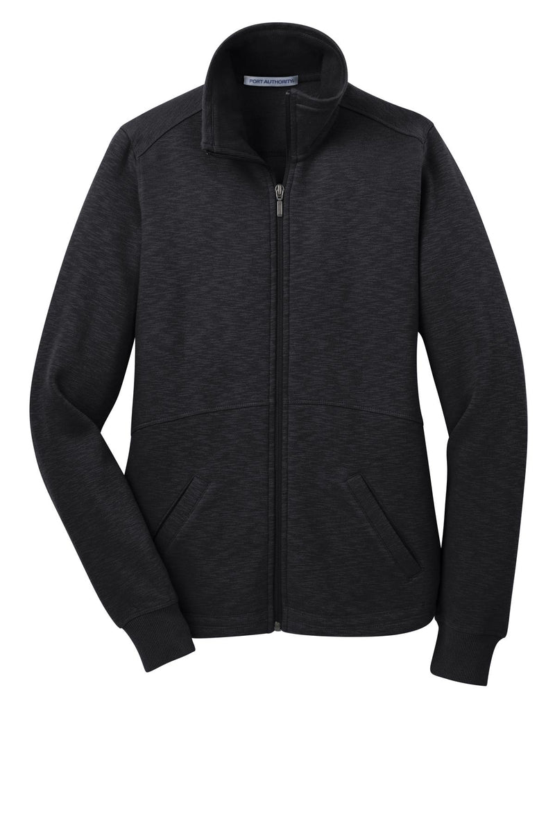 Port Authority Women's Slub Fleece Full-Zip Jacket - Black
