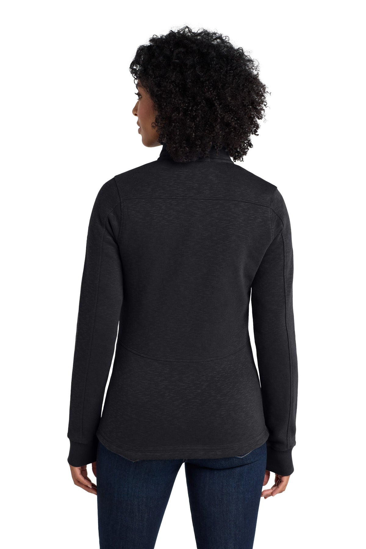 Port Authority Women's Slub Fleece Full-Zip Jacket - Black