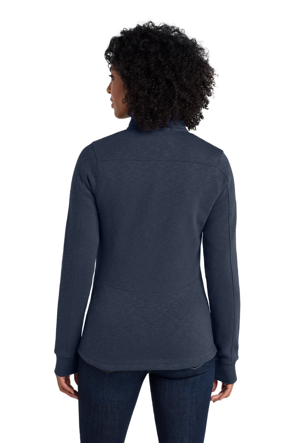 Port Authority Women's Slub Fleece Full-Zip Jacket - Navy