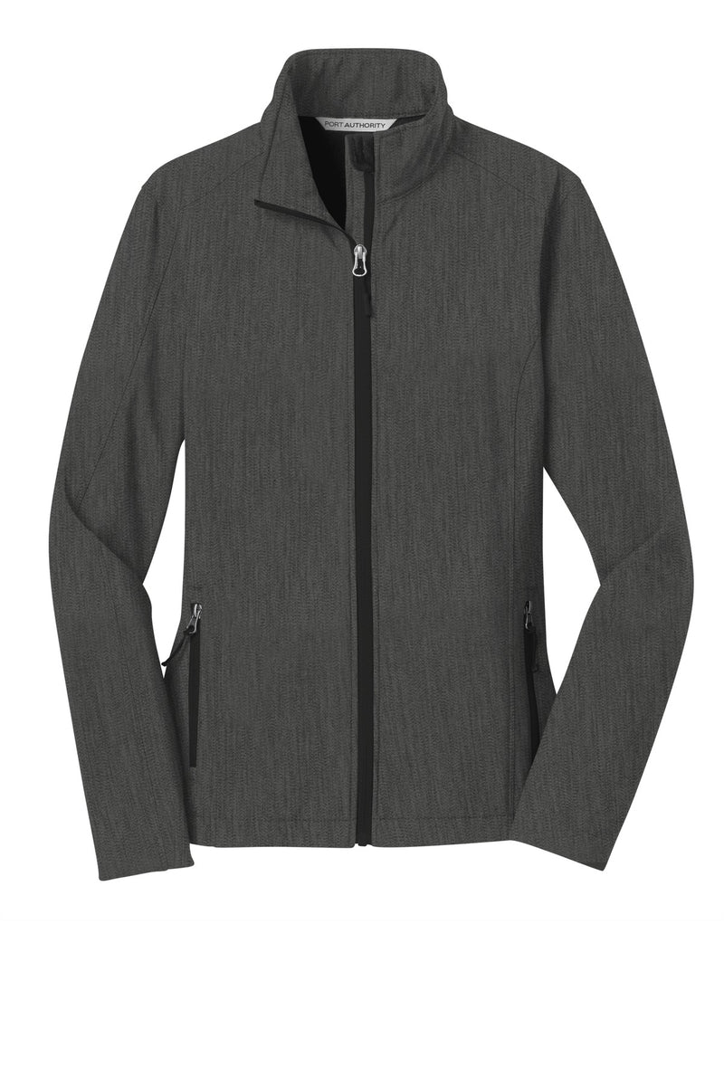 Port Authority Women's Core Soft Shell Jacket - Black Charcoal Heather