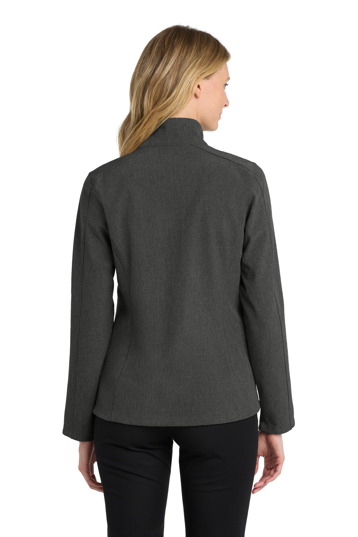 Port Authority Women's Core Soft Shell Jacket - Black Charcoal Heather