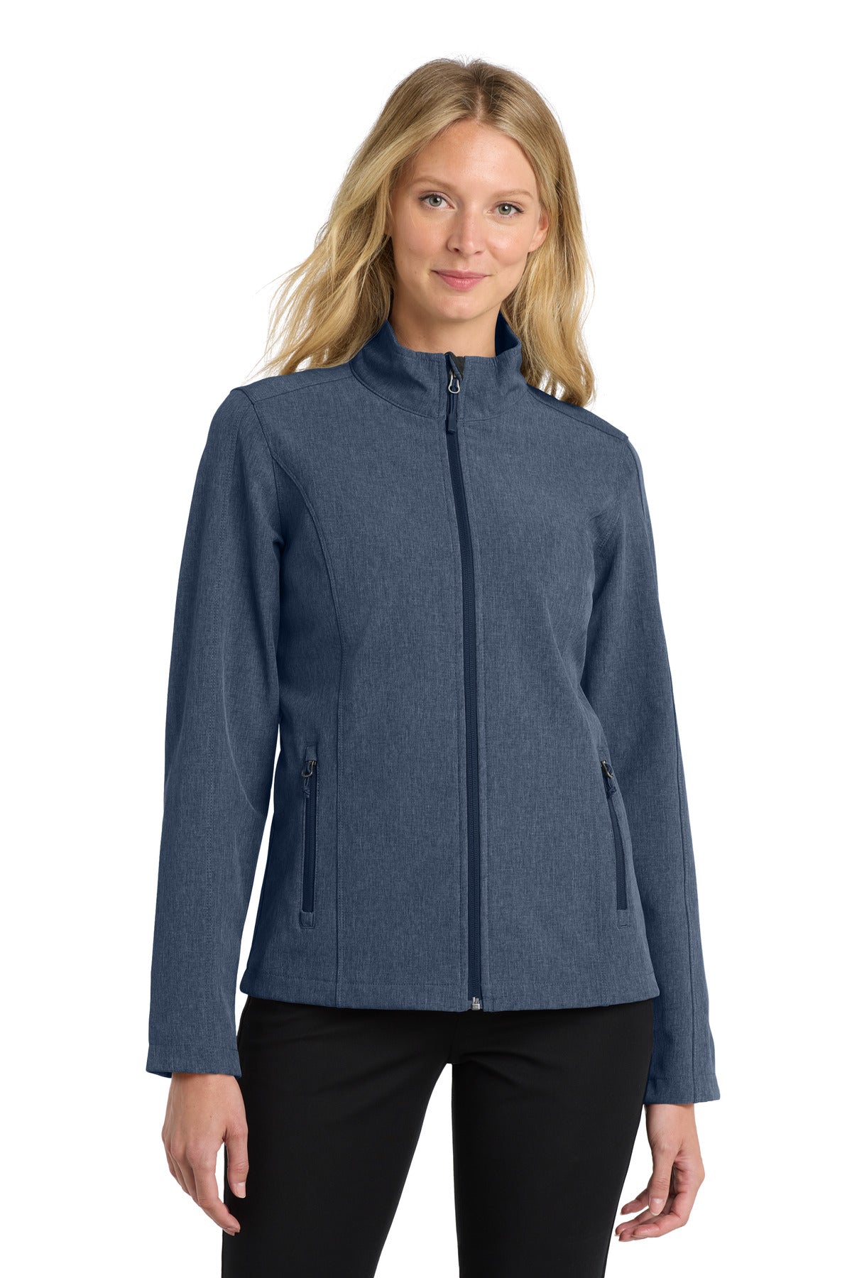 Port Authority Women's Core Soft Shell Jacket - Navy Heather