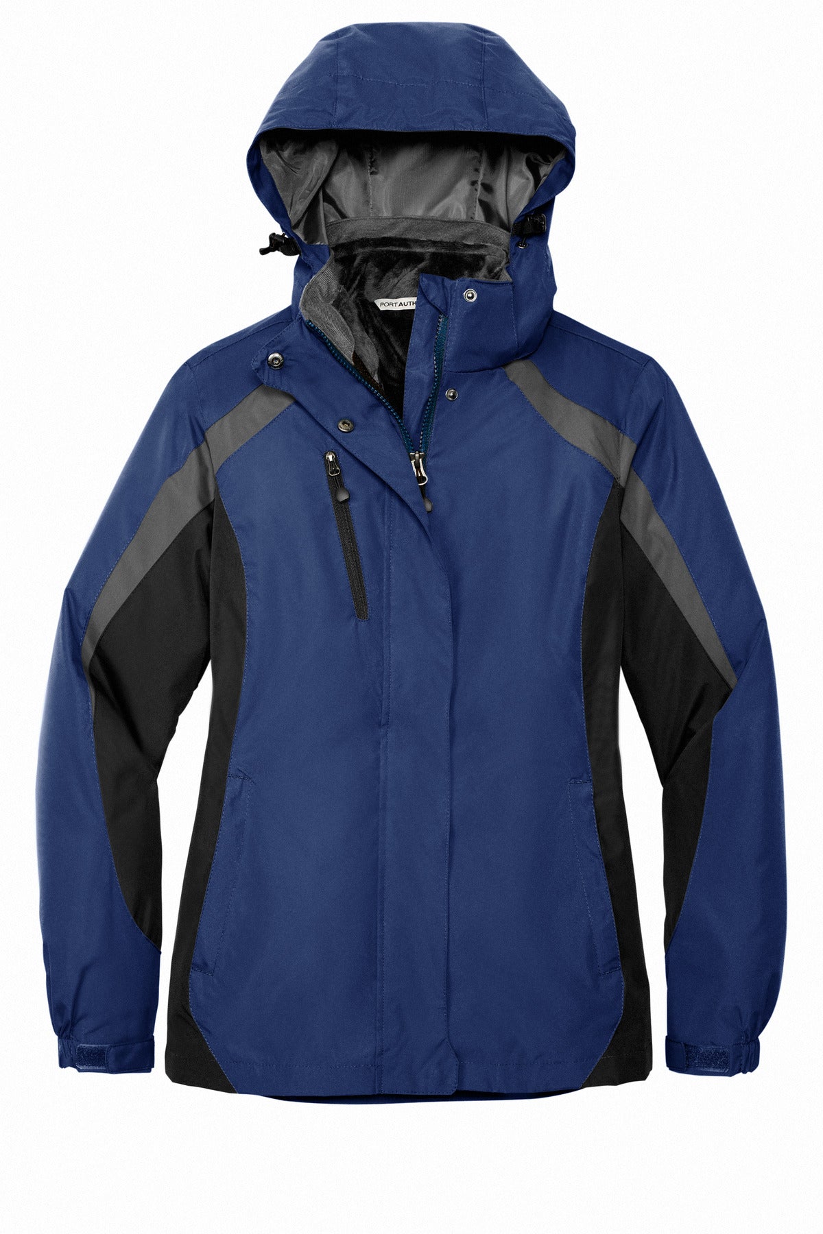 Port Authority Women's Colorblock 3-in-1 Jacket - Admiral Blue/ Black/ Magnet