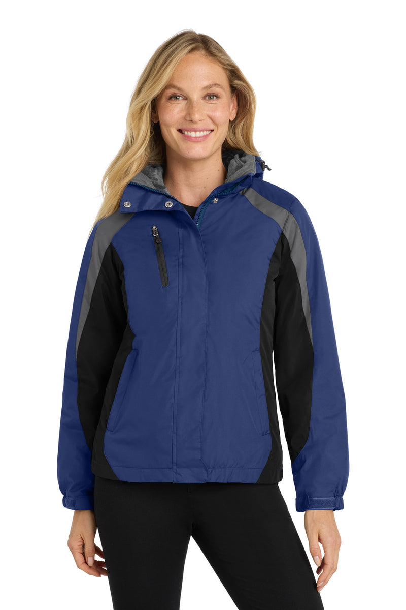 Port Authority Women's Colorblock 3-in-1 Jacket - Admiral Blue/ Black/ Magnet